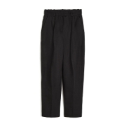 صورة بنطال بخصر عالي أزرق