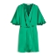 Picture of Satin Wrap Dress Green